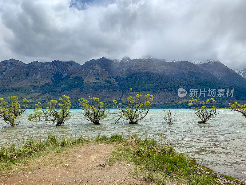 Glenorchy Wharf Lake Wakatipu，奥塔哥，新西兰